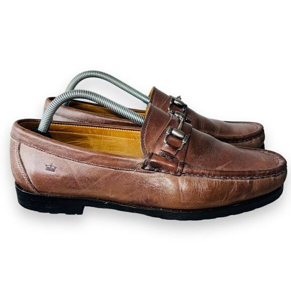 Peter Millar Crown Bit Dress Loafers Brown Leather HS18F09 Men's 8.5M - Picture 4 of 11